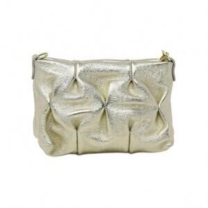 NEW GERMAN FUENTES trudy evening bag in metallic gold